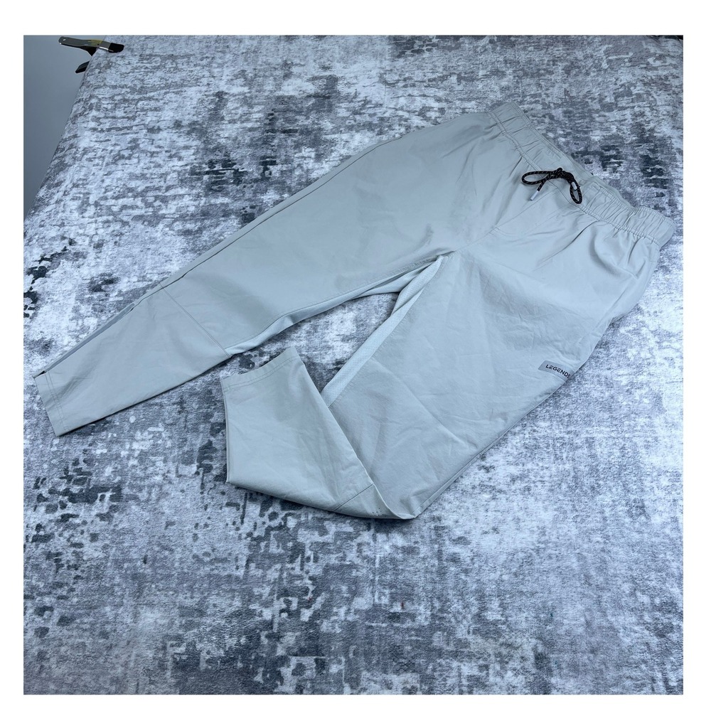 Legends Men XL Hiking Pants Solid Grey Stretch Nylon Outdoor Utility Performance